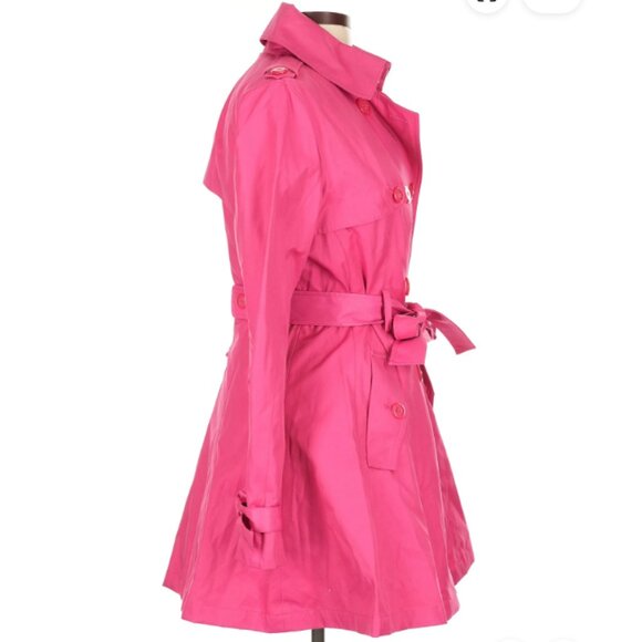 Betsey Johson Lace-up Back Belted Trench Coat in Petal Pink - Picture 3 of 5
